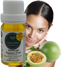Load image into Gallery viewer, Nativilis Virgin Maracuja Passion Fruit Oil - (Passiflora Edulis) - Amazonian Rainforest Collection High Concentration Omega 6 - Sebum Regulating Properties Soothing on Skin Scalp - Copaiba Benefits