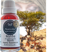 Load image into Gallery viewer, Nativilis Organic Myrrh Essential Oil (Commiphora myrrha) - 100% Natural - 30ml - (GC/MS Tested)