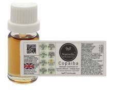 Load image into Gallery viewer, Copaiba Oil Copaifera - Nativilis Natural Essential Oils Label Informartion