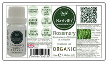 Load image into Gallery viewer, Organic Rosemary Essential Oil | Nativilis Natural Essential Oils