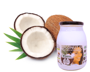 Nativilis Organic Coconut Oil 1L (Cocos Nucifera) - Extra Virgin, Raw, Cold Pressed, Pro Derma, Moisturizer Skin Hair, Vegan, 100% Natural, Ethically Sourced, Copaiba Properties, 1000ml Glass Jar (1L)