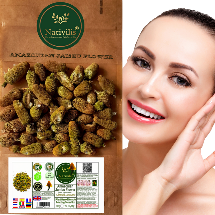 Nativilis Amazonian Jambu Flower 30g | Plant-Based Muscle Relaxing Sensation | Spilanthol-Rich | Dried Vegan Herb - (1.06 oz) US - Acmella Oleracea