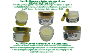 Nativilis Murumuru Butter Virgin Deodorized (Astrocaryum murumuru) Amazonian Rainforest Collection - Skin Hair Care Natural Moisturizer – Less frizzy hair - Won’t clog your pores – Copaiba properties