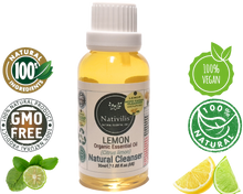 Load image into Gallery viewer, Nativilis Lemon Organic Essential Oil 30 ml (Citrus limon) - Absorbent antibacterial antifungal fight against acne facial cleanser - Copaiba Properties
