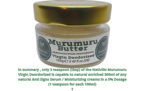 Nativilis Murumuru Butter Virgin Deodorized (Astrocaryum murumuru) – Less frizzy hair - Won’t clog your pores – Copaiba properties - FG
