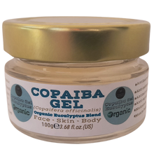 Load image into Gallery viewer, Nativilis Copaiba Gel Eucalyptus (Copaifera officinalis) 100% Natural Multipurpose Gel Face Skin Body Moisturizing Anti-aging and Melasma Treating Inflammation Dermatitis and Fungal Infections Relieve Congestion
