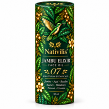 Load image into Gallery viewer, Nativilis Jambu Elixir Face Oil 30ml with botanical tube packaging
