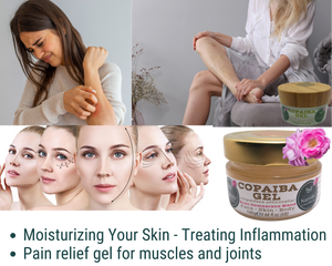 Nativilis Copaiba Gel (Copaifera officinalis) 100% Natural Multipurpose Gel Rosa damascena Face Skin Body Moisturizing Anti-aging