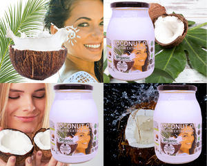 Nativilis Organic Coconut Oil 1L (Cocos Nucifera) - Extra Virgin, Raw, Cold Pressed, Pro Derma, Moisturizer Skin Hair, Vegan, 100% Natural, Ethically Sourced, Copaiba Properties, 1000ml Glass Jar (1L)