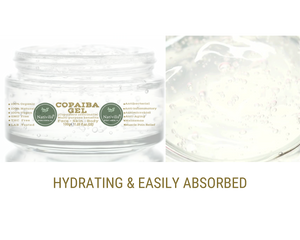 Nativilis Copaiba Gel (Copaifera officinalis) 100% Natural Multipurpose Gel Face Skin Body Moisturizing Anti-aging and Melasma Treating Inflammation Dermatitis and Fungal Infections Relieve Aching Sore Muscles Joint Back Pains Circulation Varicose Veins