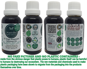 Nativilis 07 Virgin Amazonian Rainforest Oils 30 ml - ACAI - BACABA - BACURI – JAMBU - MULATEIRO - PATAUA – UCUUBA - enriched seven vegetable facial oils for skin care powerful anti-aging COPAIBA properties