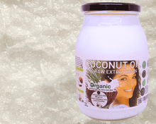 Load image into Gallery viewer, Nativilis Organic Coconut Oil 1L (Cocos Nucifera) - Extra Virgin, Raw, Cold Pressed, Pro Derma, Moisturizer Skin Hair, Vegan, 100% Natural, Ethically Sourced, Copaiba Properties, 1000ml Glass Jar (1L)
