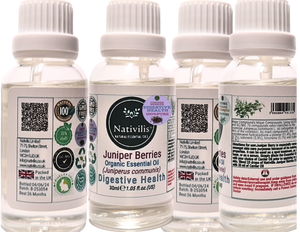 Nativilis Juniper Berries Organic Essential Oil 30 ml (Juniperus communis ) - High in nutrients and powerful plant compounds anti-inflammatory antioxidant antifungal activity - Copaiba Properties