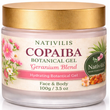Load image into Gallery viewer, Nativilis Copaiba Gel with Geranium Blend – 100% Natural Multipurpose Gel (Face, Skin, Body)
