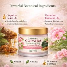 Load image into Gallery viewer, Nativilis Copaiba Gel with Geranium Blend – 100% Natural Multipurpose Gel (Face, Skin, Body)
