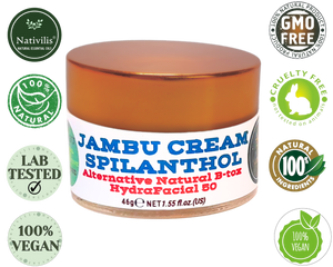 Nativilis Jambu Spilanthol Cream Natural B-tox Alternative Day Night Anti-Aging Skincare Deep Hydration Moisturizing Copaiba
