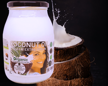 Load image into Gallery viewer, Nativilis Organic Coconut Oil 1L (Cocos Nucifera) - Extra Virgin, Raw, Cold Pressed, Pro Derma, Moisturizer Skin Hair, Vegan, 100% Natural, Ethically Sourced, Copaiba Properties, 1000ml Glass Jar (1L)
