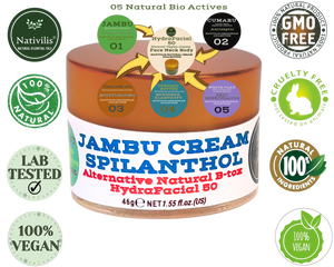 Nativilis Jambu Spilanthol Cream Natural B-tox Alternative Day Night Anti-Aging Skincare Deep Hydration Moisturizing Copaiba