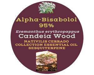 Nativilis Candeia Essential Oil Natural Alpha Bisabolol 95% (Eremanthus erythropappus) - Sesquiterpene – Vegan - Antibacterial Anti-inflammatory - Skin-Smoothing - Wound Healing Nociceptive Properties - Copaiba
