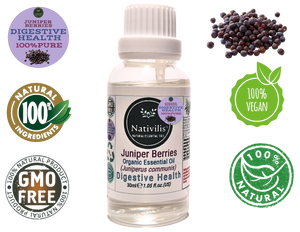 Nativilis Juniper Berries Organic Essential Oil 30 ml (Juniperus communis ) - High in nutrients and powerful plant compounds anti-inflammatory antioxidant antifungal activity - Copaiba Properties