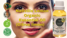 Load image into Gallery viewer, Nativilis Lemon Organic Essential Oil 30 ml (Citrus limon) - Absorbent antibacterial antifungal fight against acne facial cleanser - Copaiba Properties
