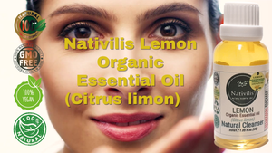 Nativilis Lemon Organic Essential Oil 30 ml (Citrus limon) - Absorbent antibacterial antifungal fight against acne facial cleanser - Copaiba Properties