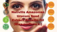 Load image into Gallery viewer, Nativilis Amazonian Urucum Seed Extract Annatto Oil 30 ml (Bixa orellana L.) Emolient for Suncream Lotion | Ultraviolet Rays Protection properties – Brazilian Bio-Natural Skin Tanning Oil - Copaiba Benefits
