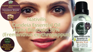 Nativilis Candeia Essential Oil Natural Alpha Bisabolol 95% (Eremanthus erythropappus) - Sesquiterpene – Vegan - Antibacterial Anti-inflammatory - Skin-Smoothing - Wound Healing Nociceptive Properties