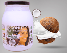 Load image into Gallery viewer, Nativilis Organic Coconut Oil 1L (Cocos Nucifera) - Extra Virgin, Raw, Cold Pressed, Pro Derma, Moisturizer Skin Hair, Vegan, 100% Natural, Ethically Sourced, Copaiba Properties, 1000ml Glass Jar (1L)
