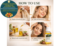 Load image into Gallery viewer, Nativilis Organic Jojoba Golden Carrier Oil (Simmondsia chinensis) Hair, Face &amp; Skin Natural Cold Pressed
