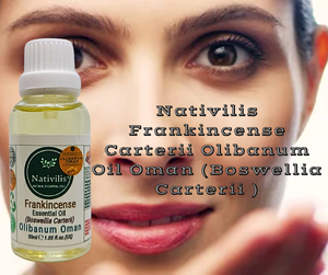 Nativilis Frankincense Carterii Olibanum Oil Oman (Boswellia Carterii ) - natural anti-acne anti-wrinkle improve oral hygiene prevent gum disease antibacterial properties - Copaiba properties 30ml Media 1 of 36