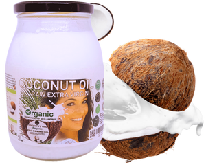 Nativilis Organic Coconut Oil 1L (Cocos Nucifera) - Extra Virgin, Raw, Cold Pressed, Pro Derma, Moisturizer Skin Hair, Vegan, 100% Natural, Ethically Sourced, Copaiba Properties, 1000ml Glass Jar (1L)