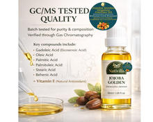 Load image into Gallery viewer, Nativilis Organic Jojoba Golden Carrier Oil (Simmondsia chinensis) Hair, Face &amp; Skin Natural Cold Pressed
