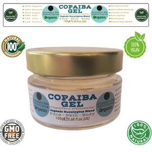 Nativilis Copaiba Gel Eucalyptus (Copaifera officinalis) 100% Natural Multipurpose Gel Face Skin Body Moisturizing Anti-aging and Melasma Treating Inflammation Dermatitis and Fungal Infections Relieve Congestion