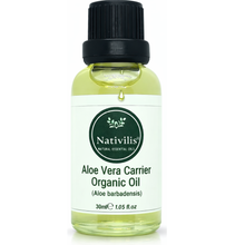 Load image into Gallery viewer, Nativilis Organic Aloe Vera Carrier Oil (Aloe barbadensis) True Aloe - Hair, Face &amp; Skin Natural Cold Pressed
