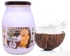 Nativilis Organic Coconut Oil 1L (Cocos Nucifera) - Extra Virgin, Raw, Cold Pressed, Pro Derma, Moisturizer Skin Hair, Vegan, 100% Natural, Ethically Sourced, Copaiba Properties, 1000ml Glass Jar (1L)