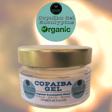Load image into Gallery viewer, Nativilis Copaiba Gel Eucalyptus (Copaifera officinalis) 100% Natural Multipurpose Gel Face Skin Body Moisturizing Anti-aging and Melasma Treating Inflammation Dermatitis and Fungal Infections Relieve Congestion
