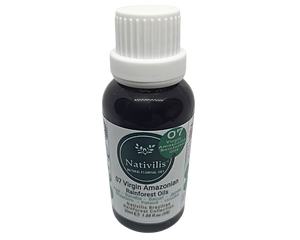 Nativilis 07 Virgin Amazonian Rainforest Oils 30 ml - ACAI - BACABA - BACURI – JAMBU - MULATEIRO - PATAUA – UCUUBA - enriched seven vegetable facial oils for skin care powerful anti-aging COPAIBA properties