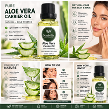 Load image into Gallery viewer, Nativilis Organic Aloe Vera Carrier Oil (Aloe barbadensis) True Aloe - Hair, Face &amp; Skin Natural Cold Pressed
