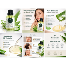 Load image into Gallery viewer, Nativilis Organic Aloe Vera Carrier Oil (Aloe barbadensis) True Aloe - Hair, Face &amp; Skin Natural Cold Pressed
