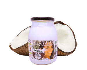 Nativilis Organic Coconut Oil 1L (Cocos Nucifera) - Extra Virgin, Raw, Cold Pressed, Pro Derma, Moisturizer Skin Hair, Vegan, 100% Natural, Ethically Sourced, Copaiba Properties, 1000ml Glass Jar (1L)