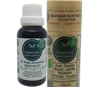 Load image into Gallery viewer, Nativilis 07 Virgin Amazonian Rainforest Oils 30 ml - ACAI - BACABA - BACURI – JAMBU - MULATEIRO - PATAUA – UCUUBA - enriched seven vegetable facial oils for skin care powerful anti-aging COPAIBA properties
