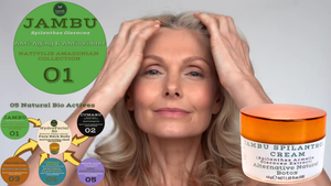 Nativilis Jambu HydraFacial 50 Natural Vegan Cream Face Neck Body - Cumaru Concentrated + Cupuacu Butter + Pracaxi Oil + White Clay Natural Botox Alternative Anti-Aging Skincare Moisturizing Copaiba