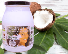 Load image into Gallery viewer, Nativilis Organic Coconut Oil 1L (Cocos Nucifera) - Extra Virgin, Raw, Cold Pressed, Pro Derma, Moisturizer Skin Hair, Vegan, 100% Natural, Ethically Sourced, Copaiba Properties, 1000ml Glass Jar (1L)
