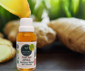 Nativilis Ginger Root Essential Oil (Zingiber Officinale ) - Anti-inflammatory relieve nausea - promote hair health and growth and skin care - Copaiba properties 30ml