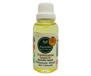 Nativilis Frankincense Carterii Olibanum Oil Oman (Boswellia Carterii ) - natural anti-acne anti-wrinkle improve oral hygiene prevent gum disease antibacterial properties - Copaiba properties 30ml Media 1 of 36