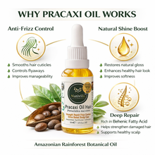 Load image into Gallery viewer, Pracaxi Oil – Pure Amazon Rainforest Hair Oil, Anti-Frizz Serum &amp; Deep Hydration for Smooth, Shiny Hair &amp; Scalp (30 ml)
