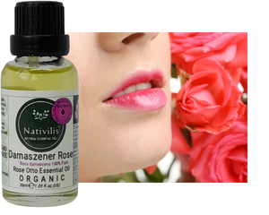 Nativilis Organic Rose Otto Essential Oil (Rosa damascena) - 100% Pure and Natural - 30ml - (GC/MS Tested) -