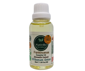 Nativilis Frankincense Carterii Olibanum Oil Oman (Boswellia Carterii ) - natural anti-acne anti-wrinkle improve oral hygiene prevent gum disease antibacterial properties - Copaiba properties 30ml Media 1 of 36