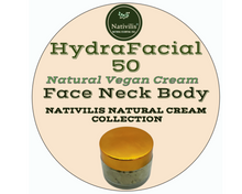 Load image into Gallery viewer, Nativilis HydraFacial 50 Natural Vegan Cream Face Neck Body - Jambu + Cumaru Concentrated + Cupuacu Butter + Pracaxi Oil + White Clay Day Night Anti-Aging Skincare Deep Hydration Moisturizing Copaiba
